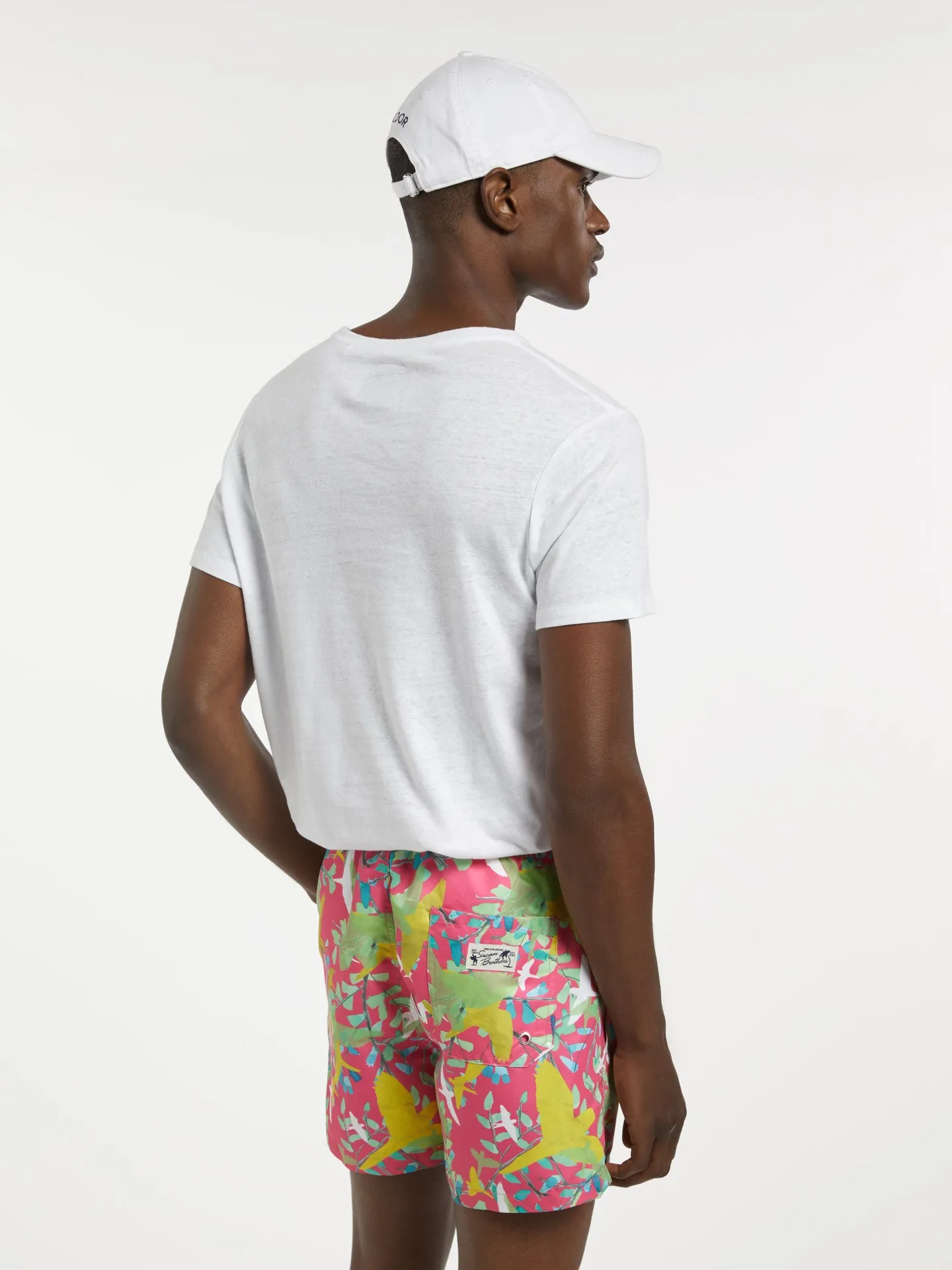 Swim Shorts With 'Birds' Print