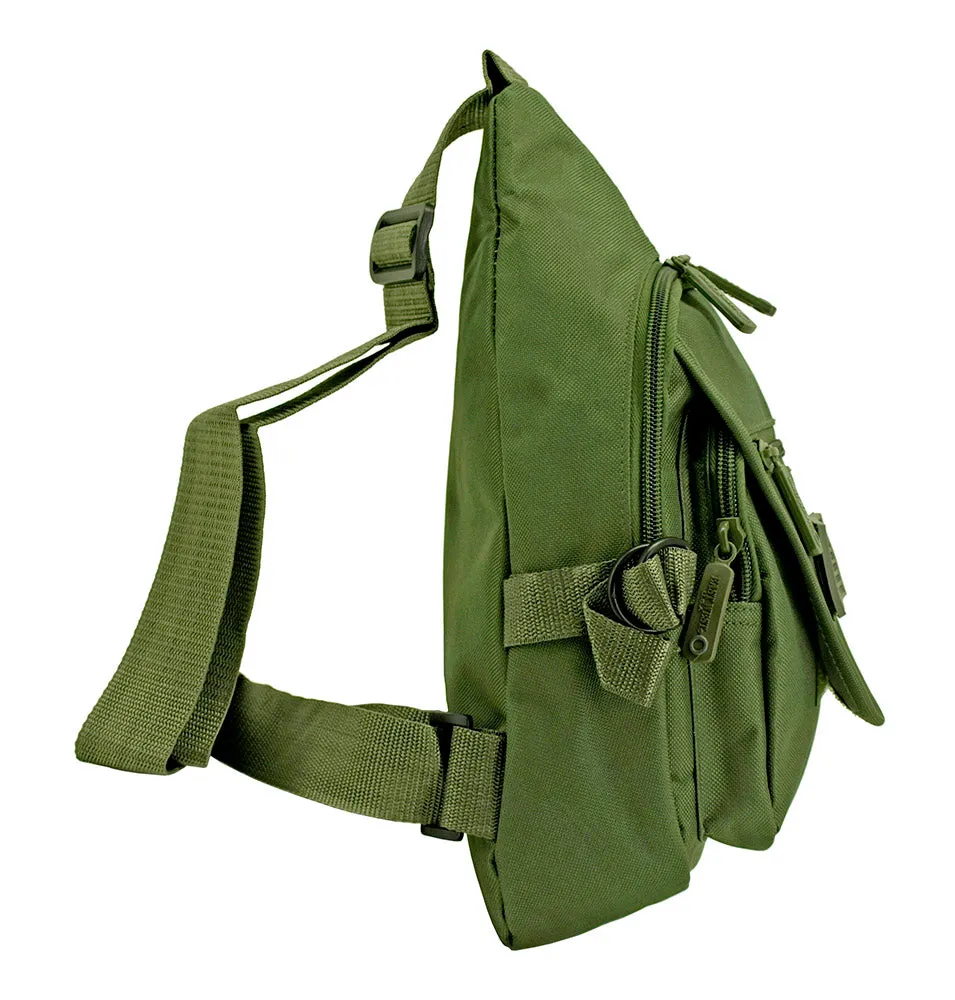 Tactical Gear - Military Sling Bag - Olive Green