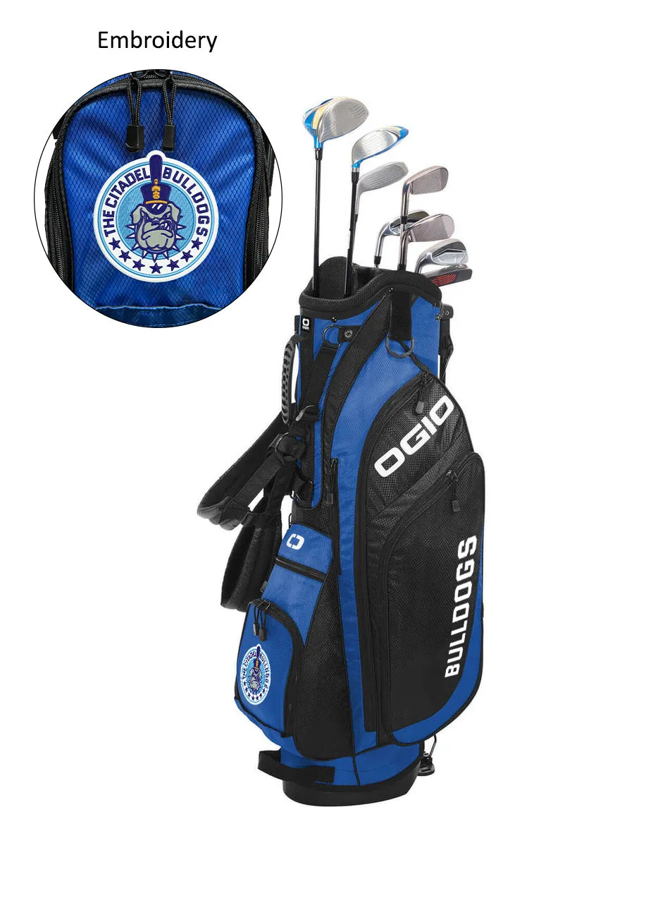 The Citadel, Spike embroidered, with GO BULLDOGS decorated, OGIO ® XL (Xtra-Light) 2.0, Golf Bag