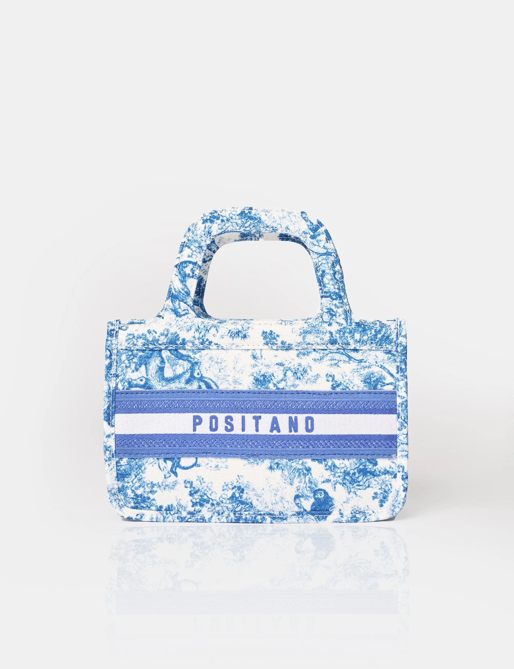 The Positano Blue Mini Canvas Tote Bag