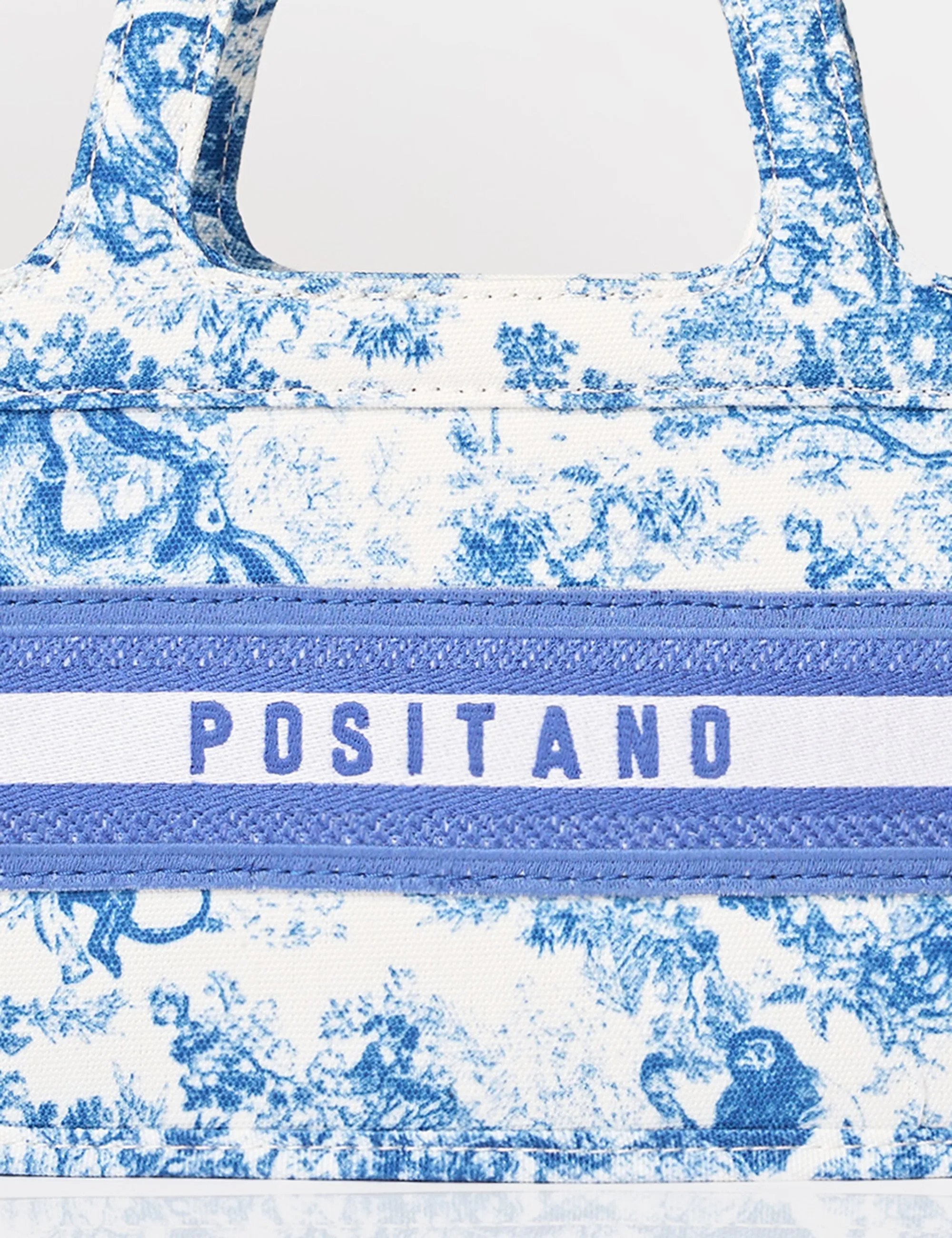 The Positano Blue Mini Canvas Tote Bag