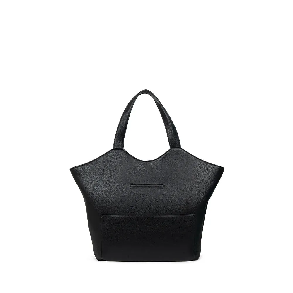 The Sheila - Black Vegan Leather Tote Bag