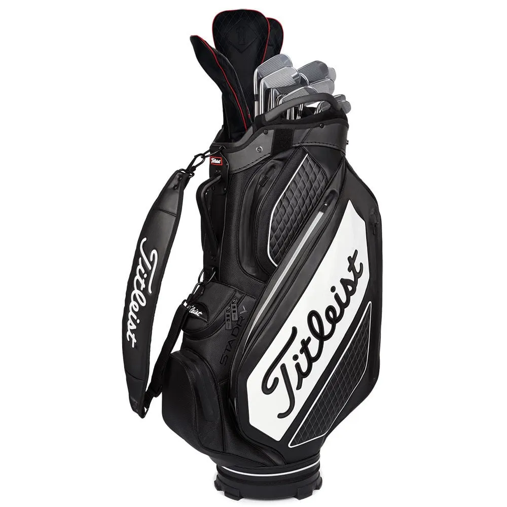 Titleist Tour Series Premium StaDry Waterproof Cart Bag - Black/White