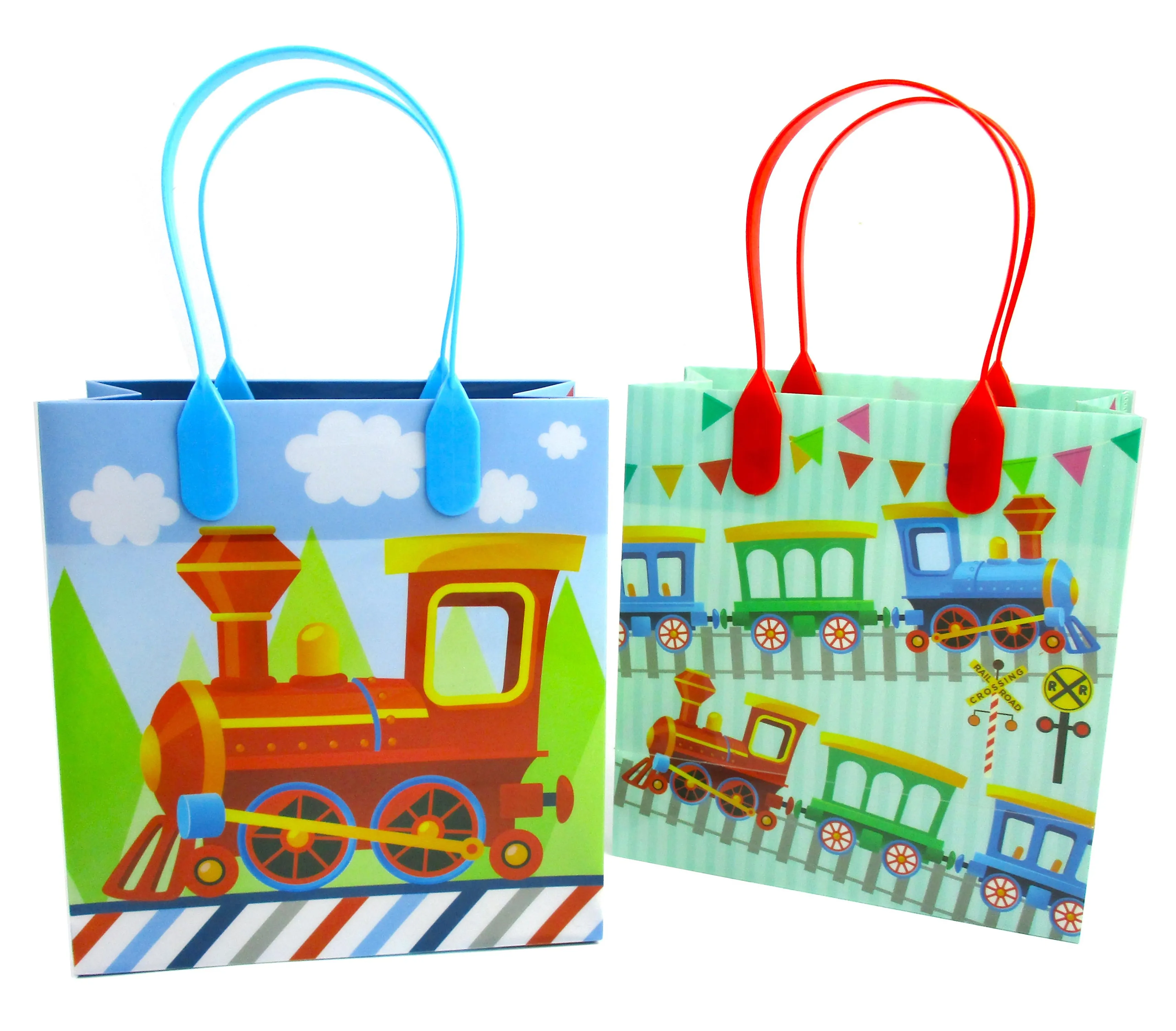 Train Party Favor Bags Treat Bags - 12 Bags