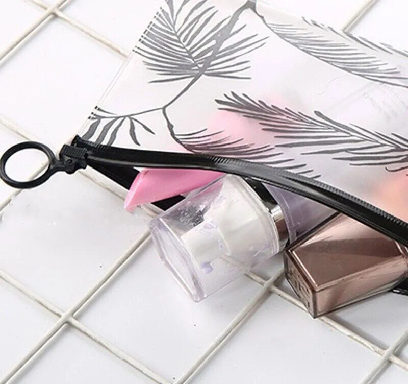 Transparent Bag PVC Travel Small For Women's Makeup Cosmetic Waterproof Bag (3 Pack)