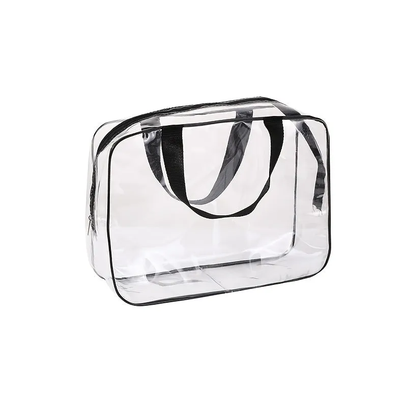 Travelfriendly Transparent Zipper Bag for Makeup and Toiletries