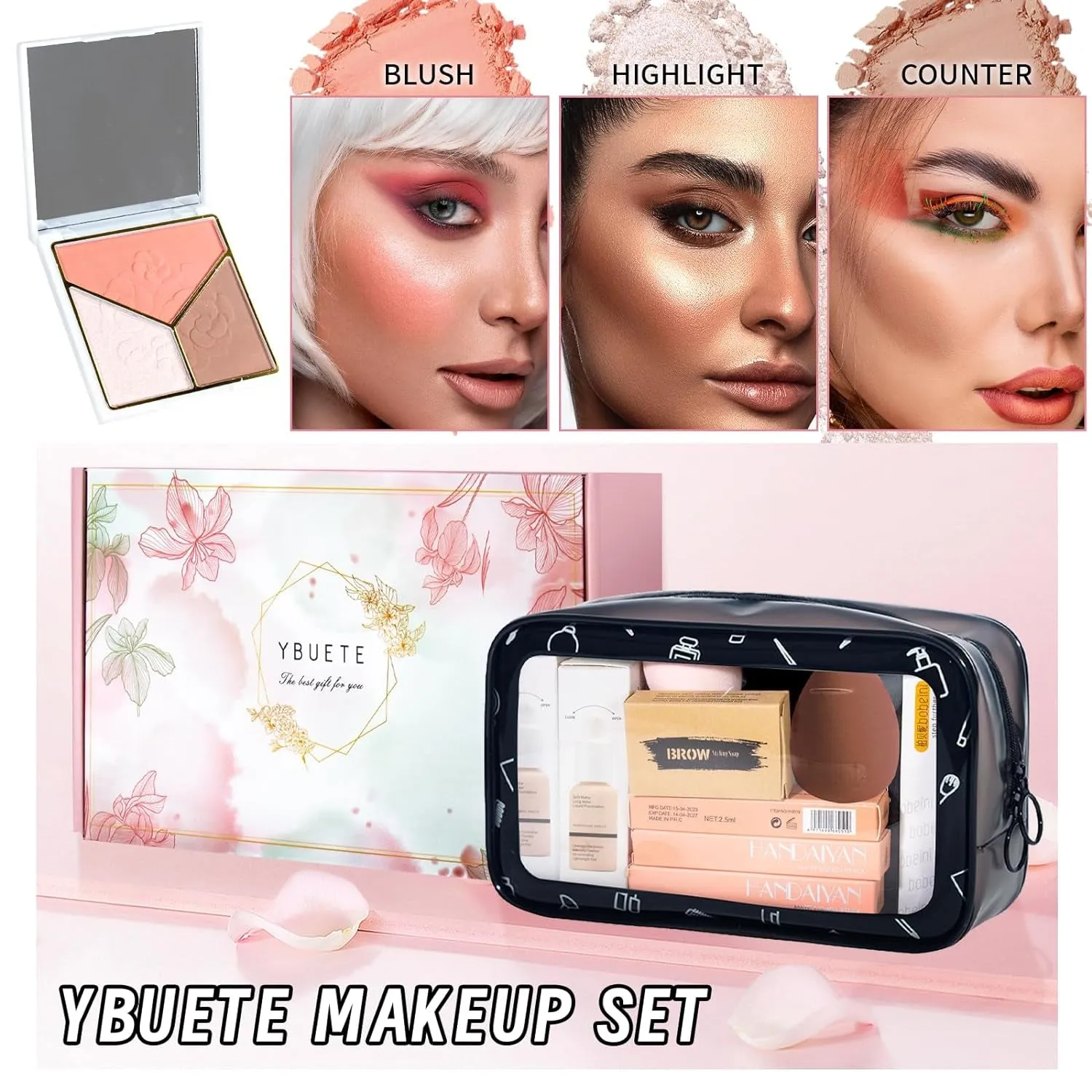 Ultimate All-in-One Makeup Kit for Women and Teens: Palette with Eyeshadow, Foundation, Lip Gloss & More