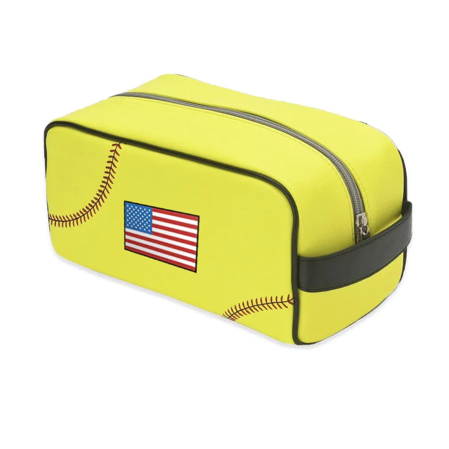 USA Softball Toiletry and Cosmetics Bag