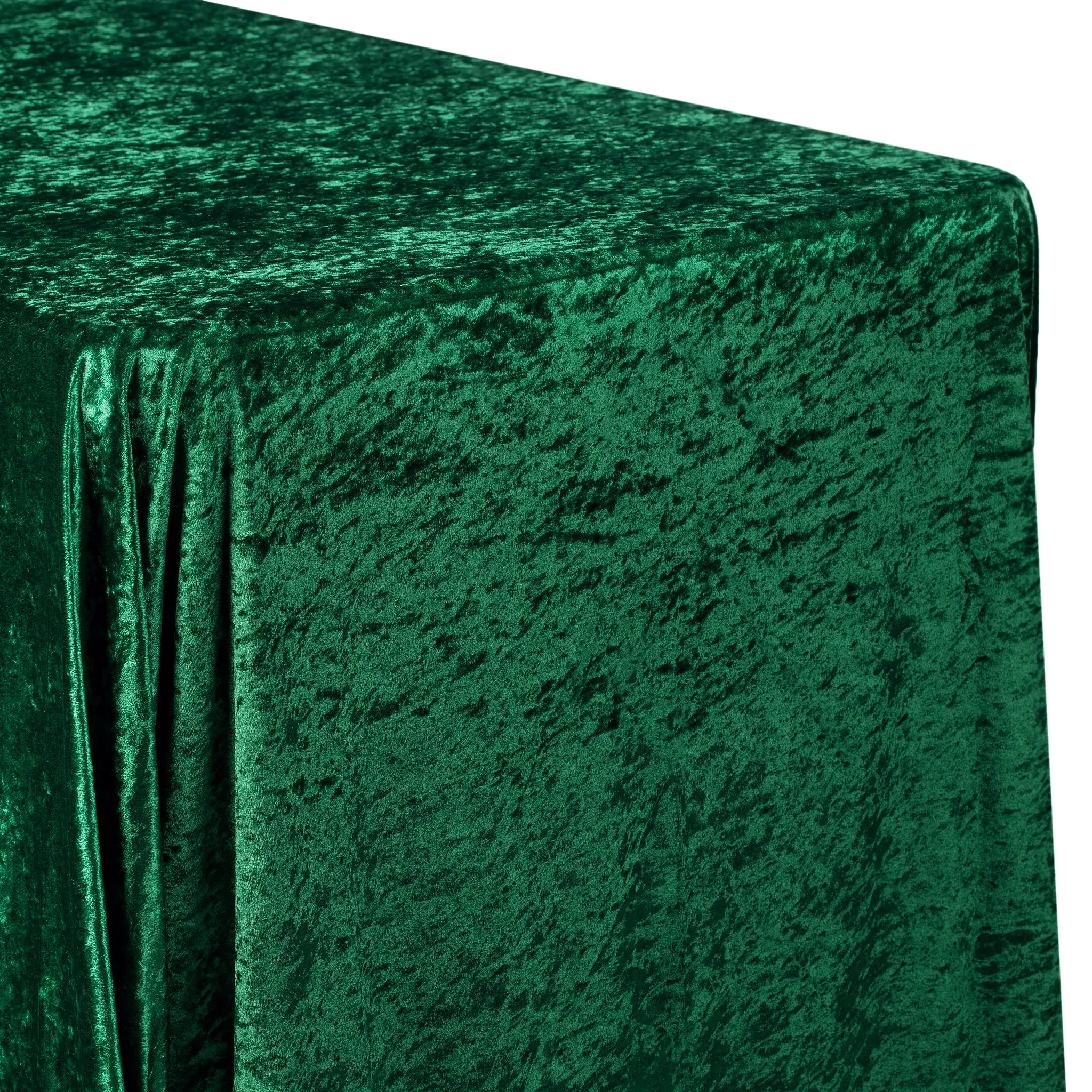 Velvet 90"x156" Rectangular Tablecloth - Emerald Green