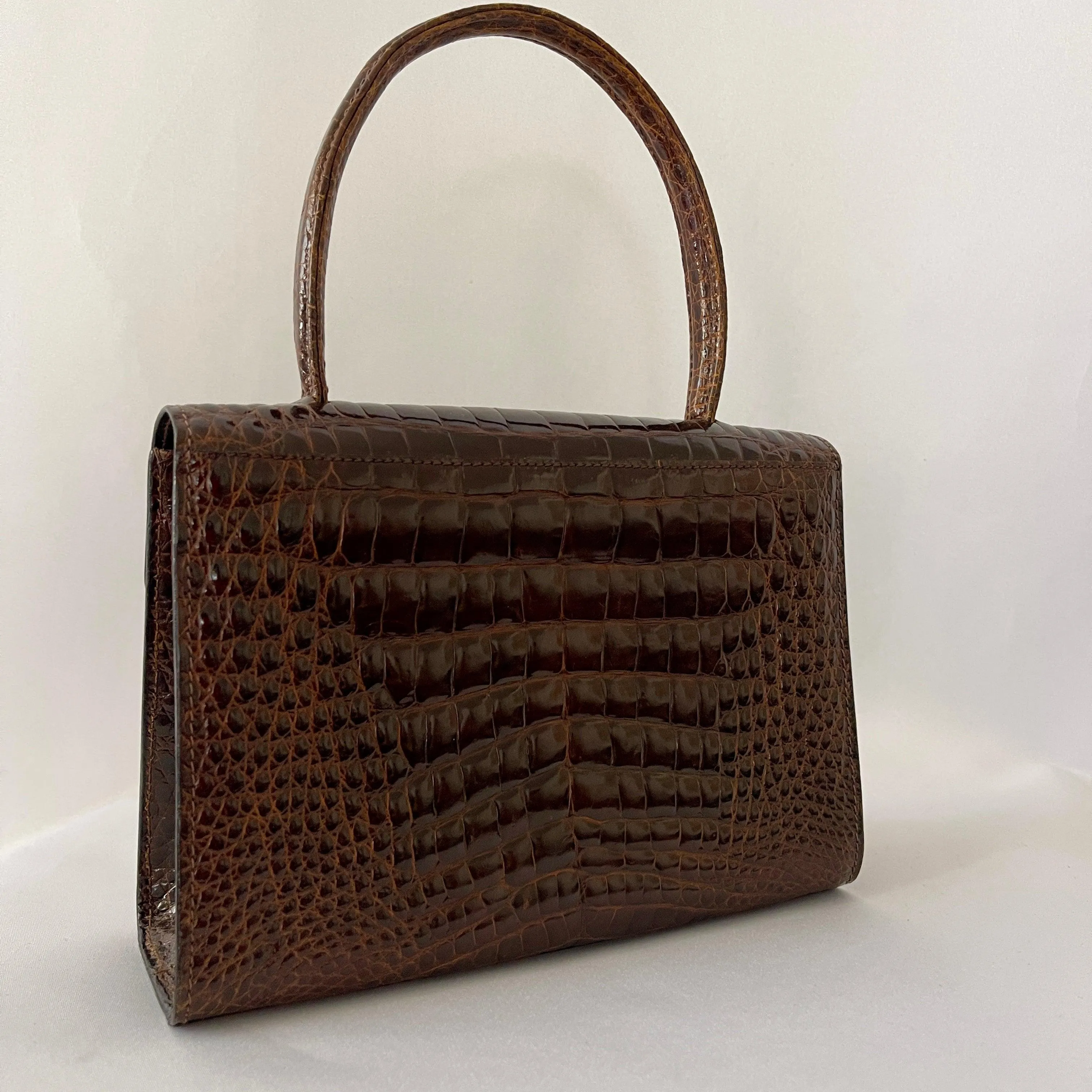 VINTAGE Custom Made Crocodile Leather Bag