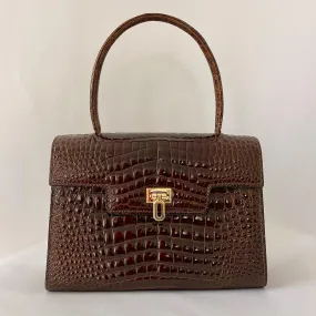 VINTAGE Custom Made Crocodile Leather Bag