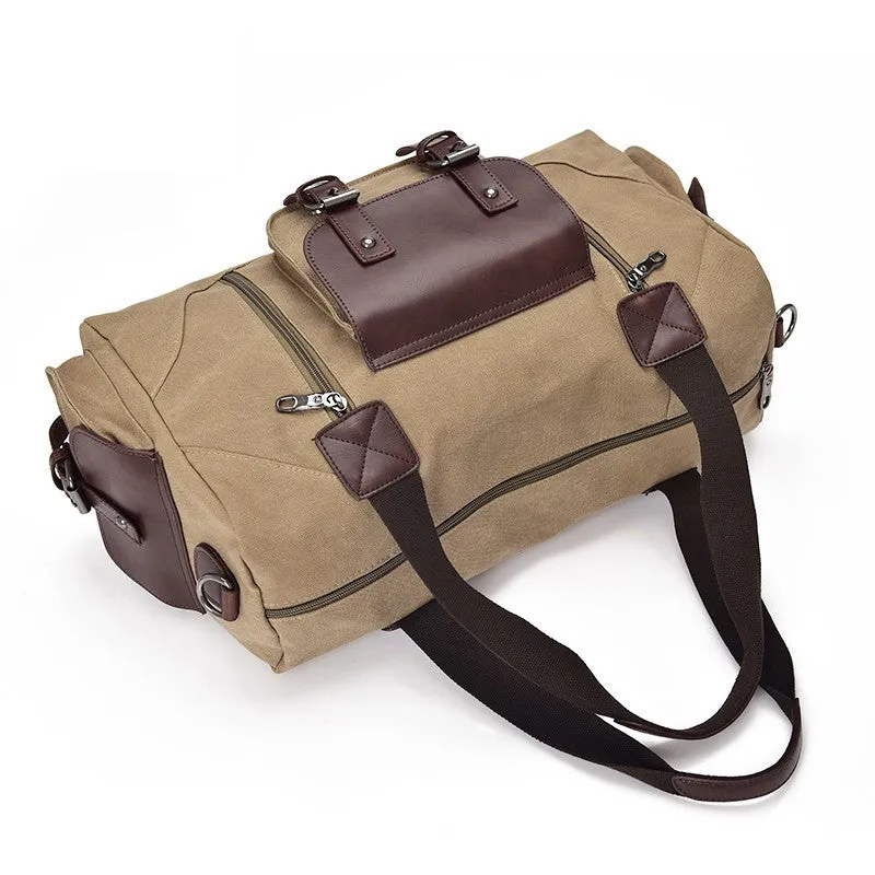 Vintage Style Men Canvas Weekender Bag