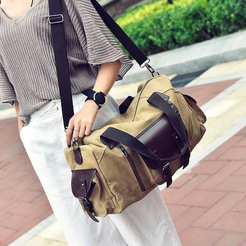 Vintage Style Men Canvas Weekender Bag