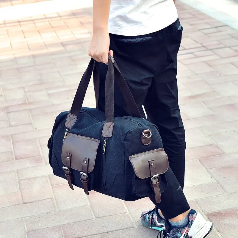 Vintage Style Men Canvas Weekender Bag