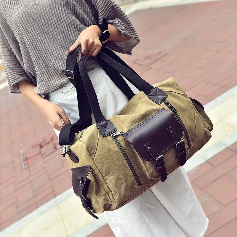 Vintage Style Men Canvas Weekender Bag