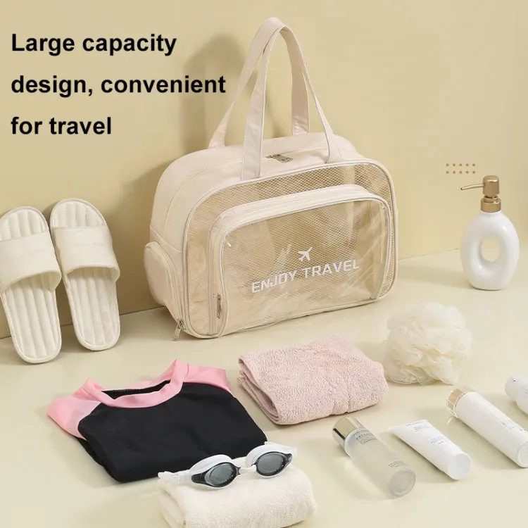 Waterproof Swimming Beach Bag Toiletries and Cosmetics Bag, Color: Beige no Shoe Warehouse