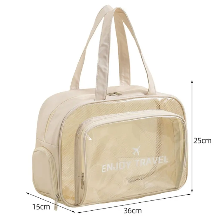 Waterproof Swimming Beach Bag Toiletries and Cosmetics Bag, Color: Beige no Shoe Warehouse