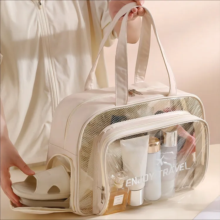 Waterproof Swimming Beach Bag Toiletries and Cosmetics Bag, Color: Beige no Shoe Warehouse