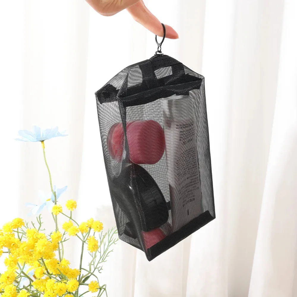 Wholesale Black Mesh Toiletry Bags Travel Makeup Bag Small Large Case Organizer Cosmetic Cases Toiletries Storage Handbag Pouch