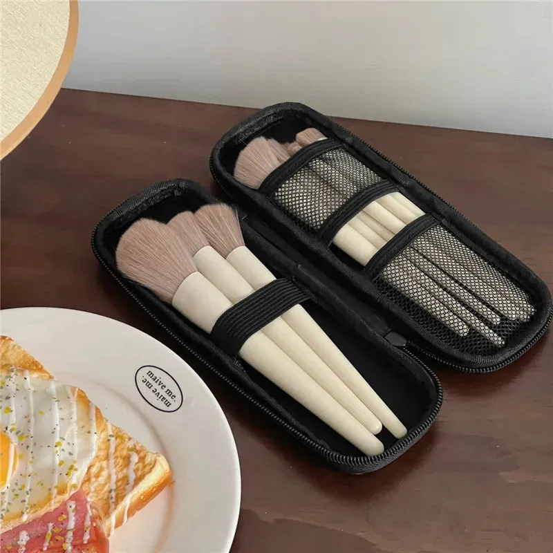 Women Makeup Brush Case Cosmetic Storage Bags Waterproof Double Zipper Brushes Storage Box Women Portable Travel Brush Holder