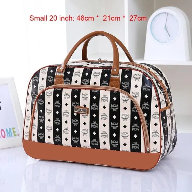 Women Travel 2020 Fashion PU Leather Large Capacity Waterproof Weekend Bags