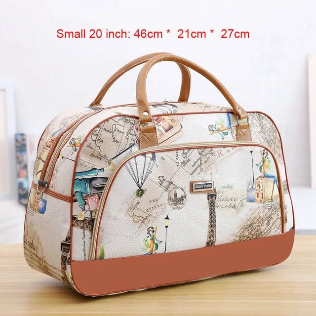 Women Travel 2020 Fashion PU Leather Large Capacity Waterproof Weekend Bags