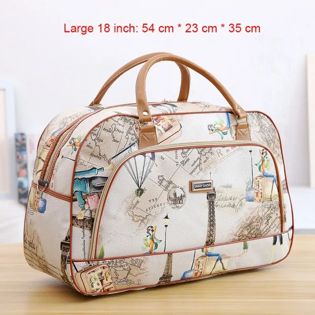 Women Travel 2020 Fashion PU Leather Large Capacity Waterproof Weekend Bags